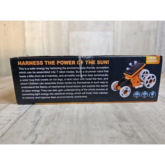 Green Energy 7-in-1 Solar Robot STEM DIY Kit | Buildable Solar Toy for Kids 10+ - Picture 5 of 16